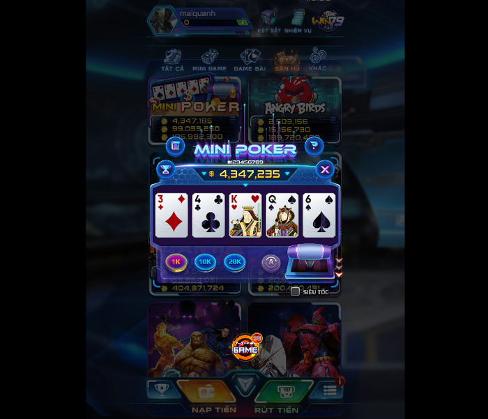 mini poker win79 2