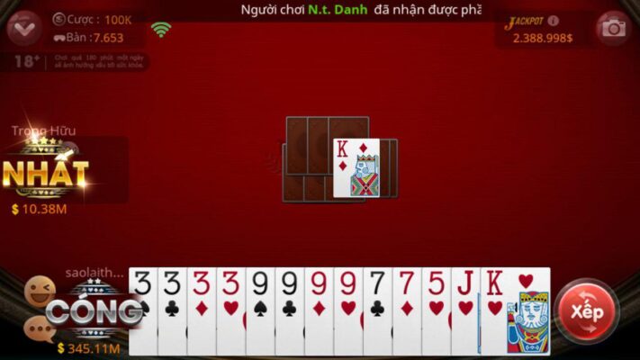 tien len 52 la 2 Bộ tứ quý Heo trong game bài tiến lên 52 cây