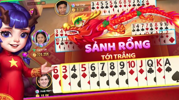 Sảnh rồng trong game tiến lên là thế bài đẹp